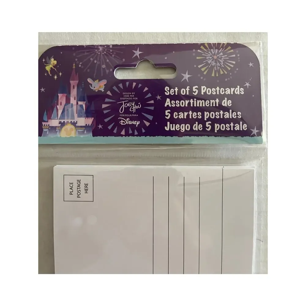 NWT Disney Joey Chou Magic Kingdom 5 set Postcards